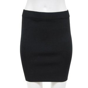 T by Alexander Wang Ribbed Mini Pencil Skirt Size Medium Black Rayon Nylon Blend